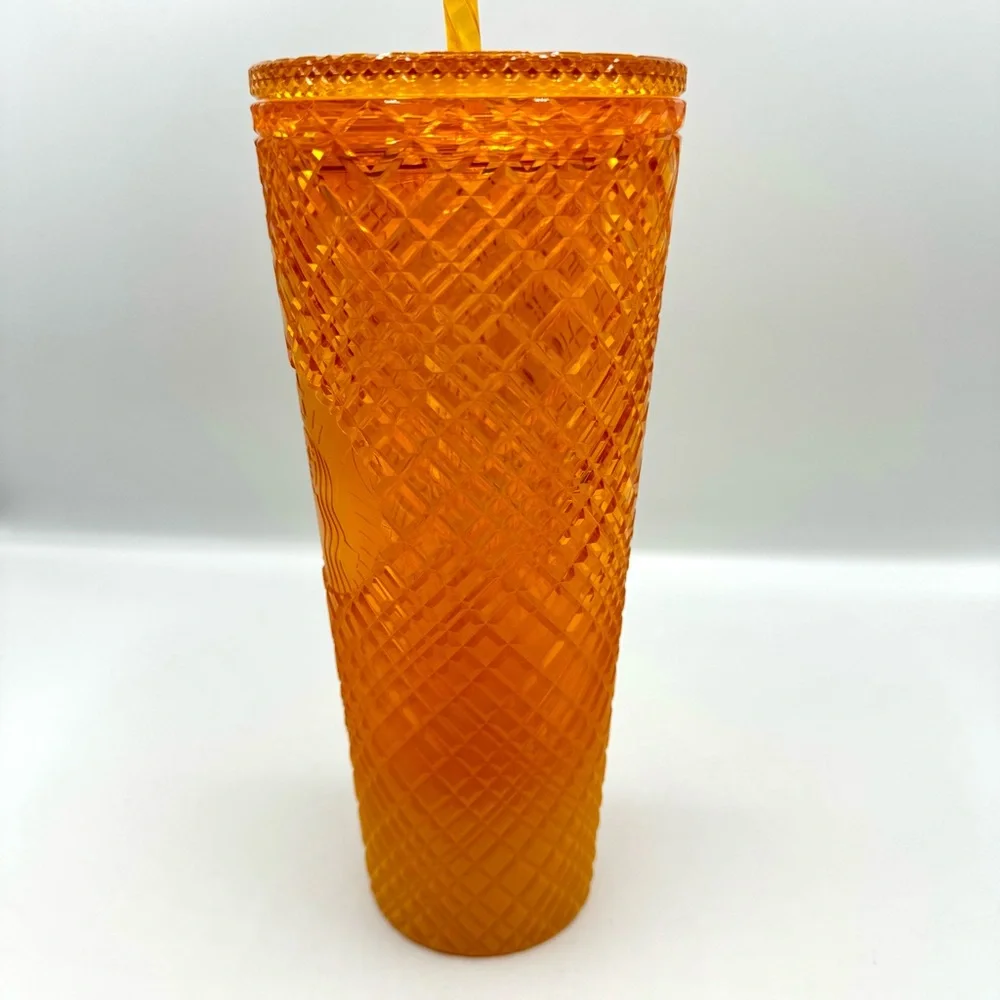 Starbucks Orange Mango Ombre Jeweled Venti Tumbler Cold Cup 24 oz